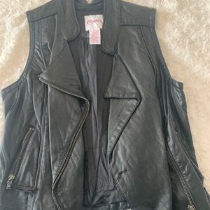 Leather vest